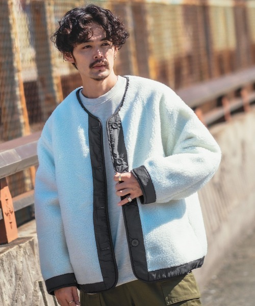 improves（インプローブス）の「デュスポ リバーシブル キルティングジャケット（ミリタリージャケット・メンズ・ブラック/ベージュ/カーキ・MEDIUM/LARGE/X-LARGE）」の8枚目の写真