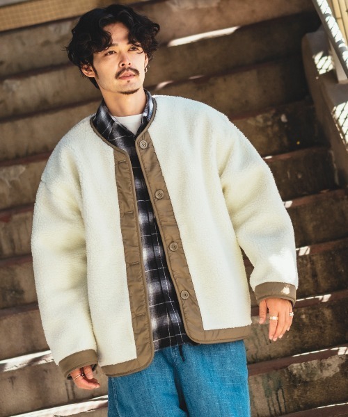 improves（インプローブス）の「デュスポ リバーシブル キルティングジャケット（ミリタリージャケット・メンズ・ブラック/ベージュ/カーキ・MEDIUM/LARGE/X-LARGE）」の14枚目の写真