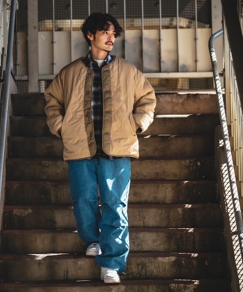 improves（インプローブス）の「デュスポ リバーシブル キルティングジャケット（ミリタリージャケット・メンズ・ブラック/ベージュ/カーキ・MEDIUM/LARGE/X-LARGE）」の15枚目の写真