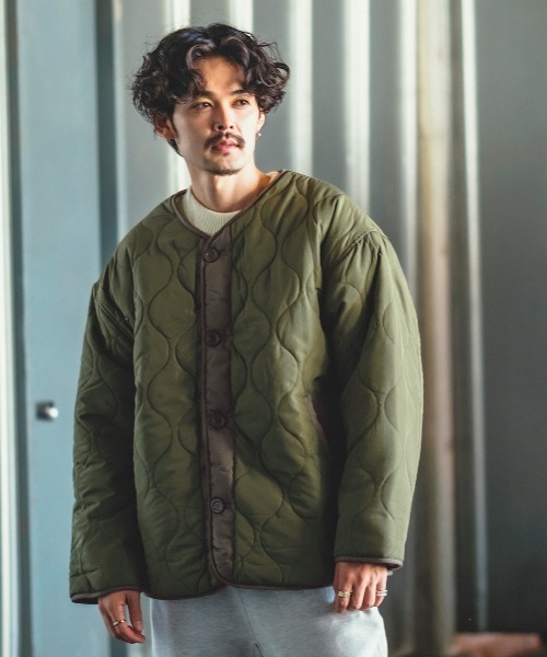 improves（インプローブス）の「デュスポ リバーシブル キルティングジャケット（ミリタリージャケット・メンズ・ブラック/ベージュ/カーキ・MEDIUM/LARGE/X-LARGE）」の18枚目の写真