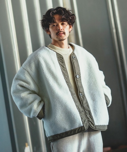 improves（インプローブス）の「デュスポ リバーシブル キルティングジャケット（ミリタリージャケット・メンズ・ブラック/ベージュ/カーキ・MEDIUM/LARGE/X-LARGE）」の19枚目の写真