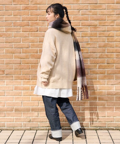 FREAK'S STORE（フリークスストア）の「サガラワッペンロゴニット（ニット/セーター・レディース・グレー/ナチュラル/グリーン・ﾌﾘ-）」の8枚目の写真