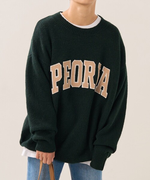 FREAK'S STORE（フリークスストア）の「サガラワッペンロゴニット（ニット/セーター・レディース・グレー/ナチュラル/グリーン・ﾌﾘ-）」の14枚目の写真