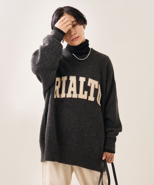 FREAK'S STORE（フリークスストア）の「サガラワッペンロゴニット（ニット/セーター・レディース・グレー/ナチュラル/グリーン・ﾌﾘ-）」の15枚目の写真