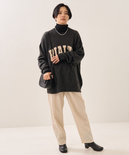 FREAK'S STORE（フリークスストア）の「サガラワッペンロゴニット（ニット/セーター・レディース・グレー/ナチュラル/グリーン・ﾌﾘ-）」の16枚目の写真