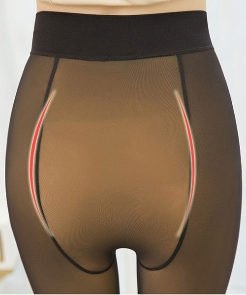 Coo+i（クーイ）の「ストッキング風裏起毛トレンカ（レギンス/スパッツ・レディース・グレー/ブラウン/ブラック・L/XL/S/M）」の12枚目の写真