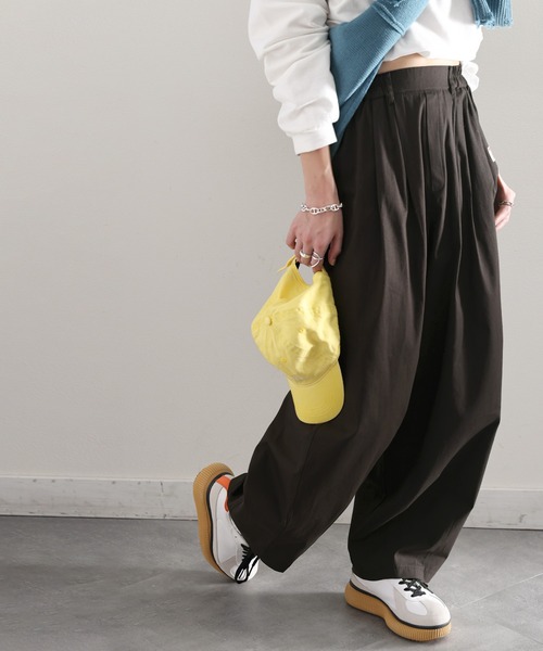 Java(ジャバ)の「《JaVa ジャバコラボ》絶妙なルーズ感。綿100%シャカシャカサーカスパンツ(その他パンツ・レディース・カーキ系/アイボリー/ベージュ/ブラック・SMALL/MEDIUM/LARGE/X-LARGE)」の21枚目の写真