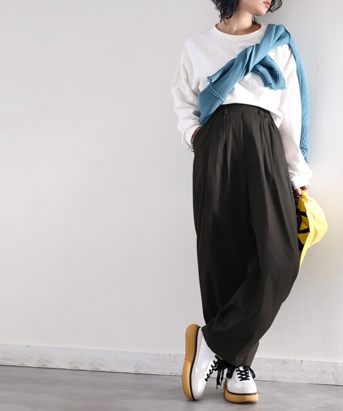Java(ジャバ)の「《JaVa ジャバコラボ》絶妙なルーズ感。綿100%シャカシャカサーカスパンツ(その他パンツ・レディース・カーキ系/アイボリー/ベージュ/ブラック・SMALL/MEDIUM/LARGE/X-LARGE)」の20枚目の写真