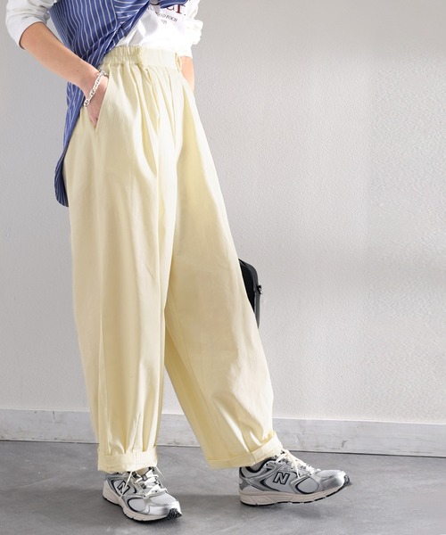 Java(ジャバ)の「《JaVa ジャバコラボ》絶妙なルーズ感。綿100%シャカシャカサーカスパンツ(その他パンツ・レディース・カーキ系/アイボリー/ベージュ/ブラック・SMALL/MEDIUM/LARGE/X-LARGE)」の8枚目の写真