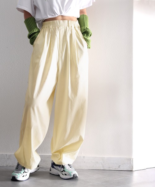 Java(ジャバ)の「《JaVa ジャバコラボ》絶妙なルーズ感。綿100%シャカシャカサーカスパンツ(その他パンツ・レディース・カーキ系/アイボリー/ベージュ/ブラック・SMALL/MEDIUM/LARGE/X-LARGE)」の6枚目の写真