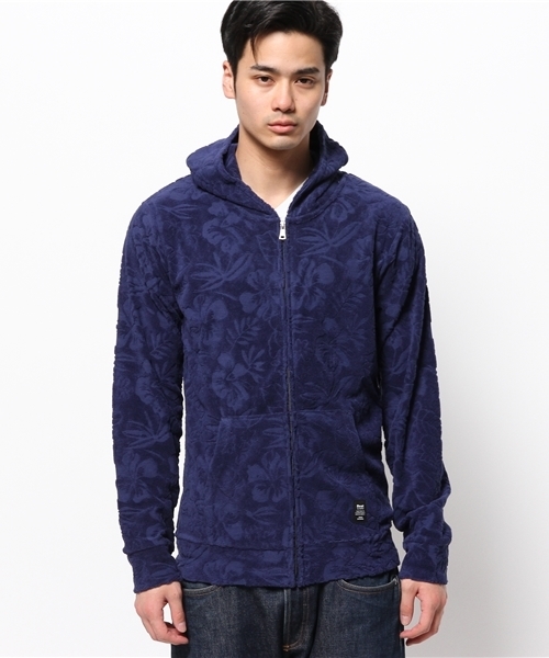 VENCEEXCHANGE（ヴァンスエクスチェンジ）の「ﾊﾟｲﾙﾊﾅｶﾞﾗJQDﾊﾟｰｶｰ               （パーカー・メンズ・ネイビー/オフホワイト/ライトグレー・LARGE/MEDIUM）」の4枚目の写真