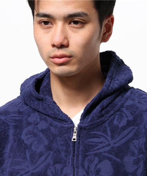 VENCEEXCHANGE（ヴァンスエクスチェンジ）の「ﾊﾟｲﾙﾊﾅｶﾞﾗJQDﾊﾟｰｶｰ               （パーカー・メンズ・ネイビー/オフホワイト/ライトグレー・LARGE/MEDIUM）」の8枚目の写真