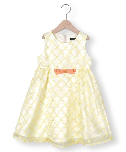 BeBe（ベベ）の「BeBe/日本製フォーマルオーガンジー花柄フラワー刺繍ワンピース(110~130cm)（ワンピース・キッズ・パープル系その他/イエロー系その他・110/120/130）」の21枚目の写真