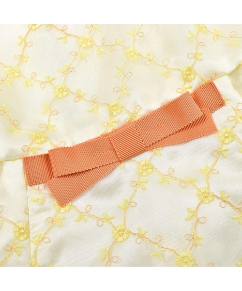 BeBe（ベベ）の「BeBe/日本製フォーマルオーガンジー花柄フラワー刺繍ワンピース(110~130cm)（ワンピース・キッズ・パープル系その他/イエロー系その他・110/120/130）」の10枚目の写真