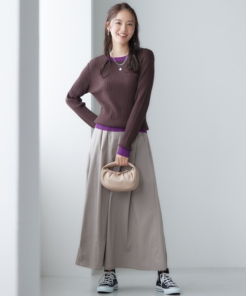 miclat（ミクラ）の「大きいサイズ　ハリ感ボリュームスカート　miclat（スカート・レディース・ベージュ系/ブラック・L/LL/3L/4L/5L）」の3枚目の写真