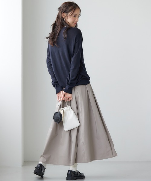 miclat（ミクラ）の「大きいサイズ　ハリ感ボリュームスカート　miclat（スカート・レディース・ベージュ系/ブラック・L/LL/3L/4L/5L）」の6枚目の写真