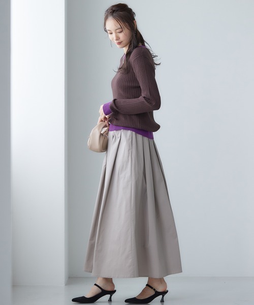 miclat（ミクラ）の「大きいサイズ　ハリ感ボリュームスカート　miclat（スカート・レディース・ベージュ系/ブラック・L/LL/3L/4L/5L）」の19枚目の写真