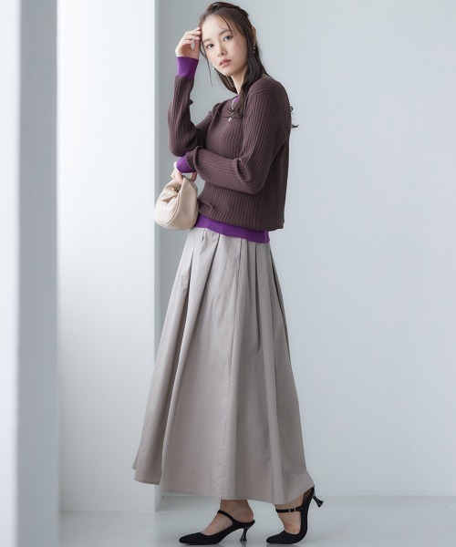 miclat（ミクラ）の「大きいサイズ　ハリ感ボリュームスカート　miclat（スカート・レディース・ベージュ系/ブラック・L/LL/3L/4L/5L）」の4枚目の写真