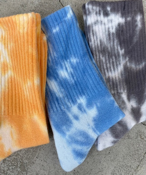 WEGO（ウィゴー）の「WEGO/タイダイソックス（ソックス/靴下・レディース・グリーン/オレンジ/ブルー/ブラック/ブラウン/ライトピンク/オレンジ系その他・23-25cm）」の4枚目の写真