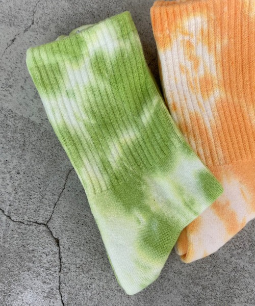 WEGO（ウィゴー）の「WEGO/タイダイソックス（ソックス/靴下・レディース・グリーン/オレンジ/ブルー/ブラック/ブラウン/ライトピンク/オレンジ系その他・23-25cm）」の15枚目の写真