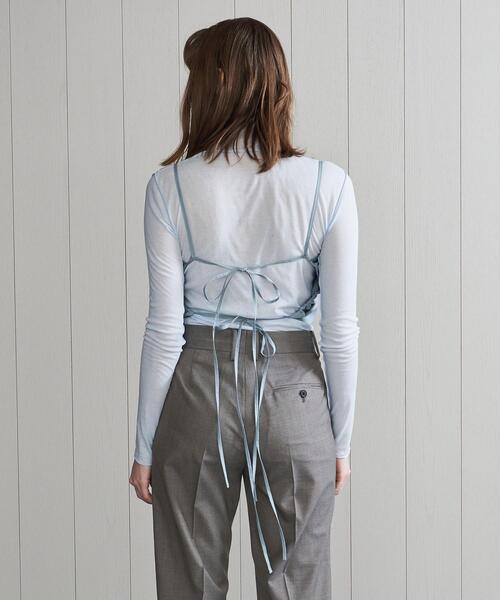 H BEAUTY&YOUTH UNITED ARROWS(エイチビューティーアンドユースユナイテッドアローズ)の「<H>COTTON CAMISOLE/キャミソール(キャミソール・レディース・ブラック/グレー・FREE)」の4枚目の写真
