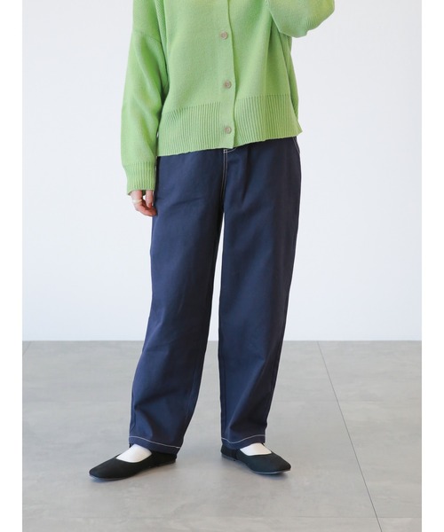 ehka sopo(エヘカソポ)の「ウエストフリルテーパードパンツ(その他パンツ・レディース・ネイビー/キナリ/カーキ・フリ-)」の3枚目の写真