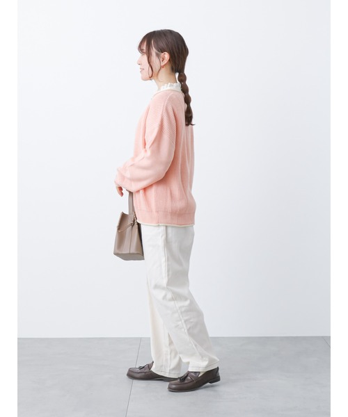 ehka sopo(エヘカソポ)の「ウエストフリルテーパードパンツ(その他パンツ・レディース・ネイビー/キナリ/カーキ・フリ-)」の20枚目の写真