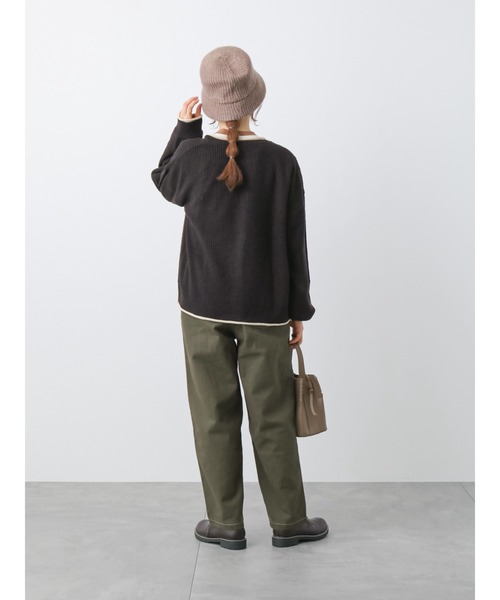 ehka sopo(エヘカソポ)の「ウエストフリルテーパードパンツ(その他パンツ・レディース・ネイビー/キナリ/カーキ・フリ-)」の8枚目の写真