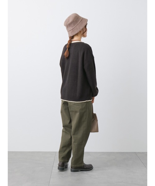 ehka sopo(エヘカソポ)の「ウエストフリルテーパードパンツ(その他パンツ・レディース・ネイビー/キナリ/カーキ・フリ-)」の9枚目の写真