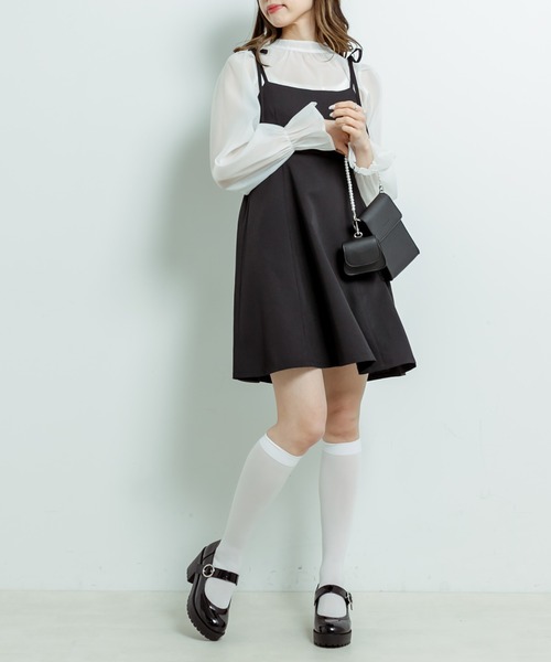 OLIVE des OLIVE（オリーブデオリーブ）の「タンク底ストラップシューズ（パンプス・レディース・アイボリー/ブラック・SMALL/MEDIUM/LARGE）」の12枚目の写真