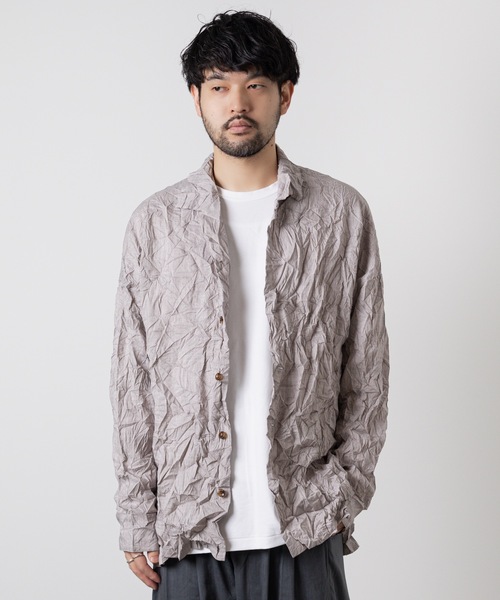 【LycoAn】リンコルドPUシャツ /合成皮革/トップス/シワ加工 楽天市場】シワ加工 シャツ レディース（素材（生地・毛糸