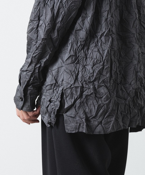 ATTACHMENT（アタッチメント）の「PE/LIポプリン リンクル加工 L/S