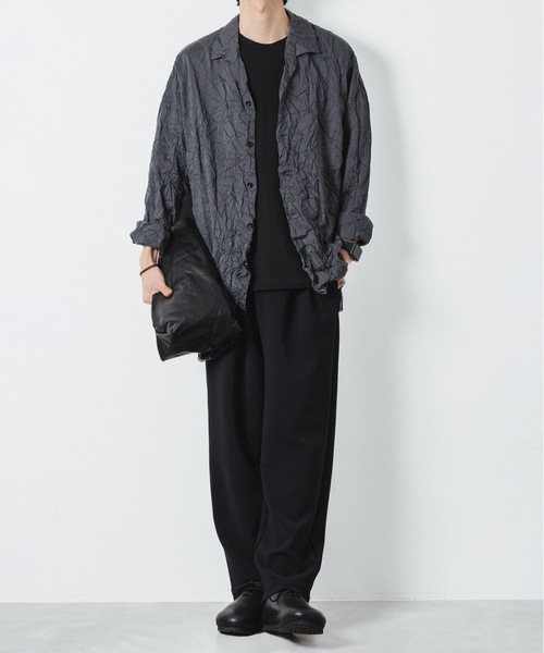 ATTACHMENT(アタッチメント)の「PE/LIポプリン リンクル加工 L/S シャツ / PE/LI POPLIN WRINKLED L/S SHIRT(シャツ/ブラウス・メンズ・スモークピンク/ライトグレー/ブラック/ダークグレー・1/2/3)」の12枚目の写真