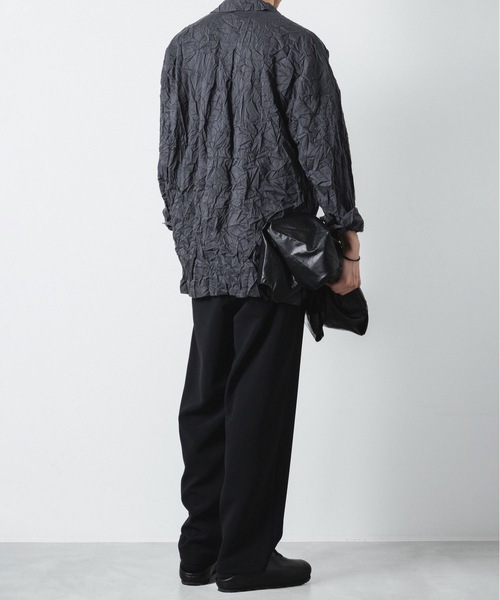 ATTACHMENT(アタッチメント)の「PE/LIポプリン リンクル加工 L/S シャツ / PE/LI POPLIN WRINKLED L/S SHIRT(シャツ/ブラウス・メンズ・スモークピンク/ライトグレー/ブラック/ダークグレー・1/2/3)」の13枚目の写真