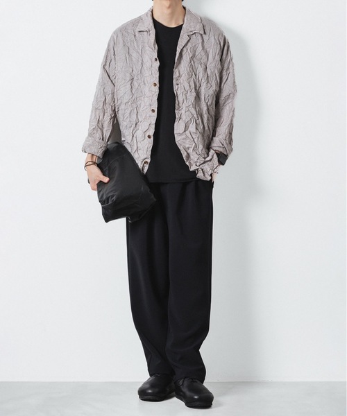 ATTACHMENT(アタッチメント)の「PE/LIポプリン リンクル加工 L/S シャツ / PE/LI POPLIN WRINKLED L/S SHIRT(シャツ/ブラウス・メンズ・スモークピンク/ライトグレー/ブラック/ダークグレー・1/2/3)」の22枚目の写真