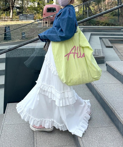 Alley by w closet（アリーバイダブルクローゼット）の「【Alley】フリルティアードスカート（スカート・レディース・オフホワイト/スミクロ/アイボリー・FREE）」の8枚目の写真