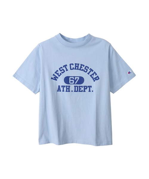 Champion(チャンピオン)の「【Champion/チャンピオン】レディース ショートスリーブTシャツ(Tシャツ/カットソー・レディース・グリーン系その他3/ブルー系その他/ネイビー/ホワイト・LARGE/MEDIUM)」の1枚目の写真