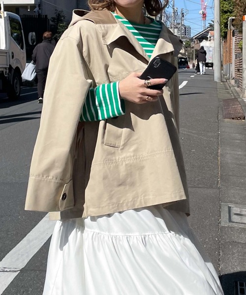 archives（アルシーヴ）の「【Limited item】ANORAK HOODIE（マウンテンパーカー・レディース・ベージュ/ネイビー・MEDIUM）」の20枚目の写真