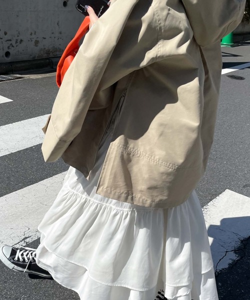 archives（アルシーヴ）の「【Limited item】ANORAK HOODIE（マウンテンパーカー・レディース・ベージュ/ネイビー・MEDIUM）」の13枚目の写真