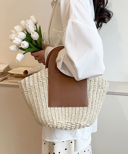 KIS Design:Abaca patch tote L（かごバッグ）｜COMMON WARE