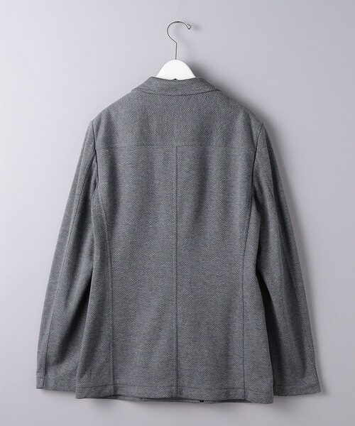 T-JACKET(ティージャケット)の「<T-JACKET> ヘリンボーン ピークドラペル 4ボタン ジャケット(テーラードジャケット・メンズ・グレー・M)」の2枚目の写真