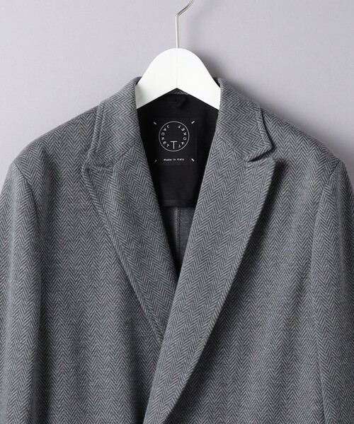T-JACKET(ティージャケット)の「<T-JACKET> ヘリンボーン ピークドラペル 4ボタン ジャケット(テーラードジャケット・メンズ・グレー・M)」の3枚目の写真