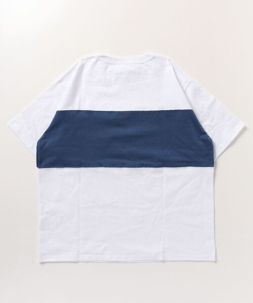 KAVU(カブー)の「KAVU/カブー Panel Tee/パネルティー(Tシャツ/カットソー・メンズ・ホワイト系その他/ホワイト×ネイビー/ホワイト×ブラック/ホワイト/ネイビー/ベージュ/ブラック・MEDIUM/LARGE)」の8枚目の写真