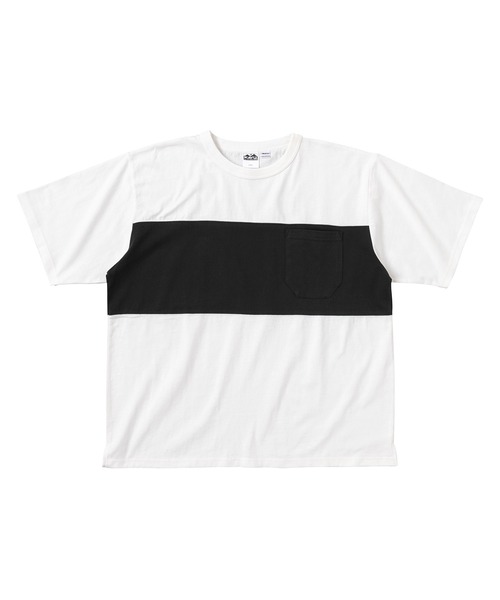 KAVU(カブー)の「KAVU/カブー Panel Tee/パネルティー(Tシャツ/カットソー・メンズ・ホワイト系その他/ホワイト×ネイビー/ホワイト×ブラック/ホワイト/ネイビー/ベージュ/ブラック・MEDIUM/LARGE)」の3枚目の写真