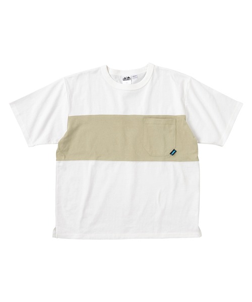 KAVU(カブー)の「KAVU/カブー Panel Tee/パネルティー(Tシャツ/カットソー・メンズ・ホワイト系その他/ホワイト×ネイビー/ホワイト×ブラック/ホワイト/ネイビー/ベージュ/ブラック・MEDIUM/LARGE)」の4枚目の写真