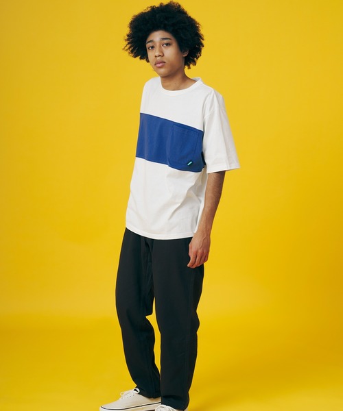 KAVU(カブー)の「KAVU/カブー Panel Tee/パネルティー(Tシャツ/カットソー・メンズ・ホワイト系その他/ホワイト×ネイビー/ホワイト×ブラック/ホワイト/ネイビー/ベージュ/ブラック・MEDIUM/LARGE)」の10枚目の写真
