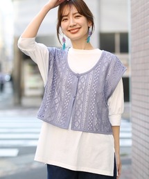 レースベスト×Tシャツセット
