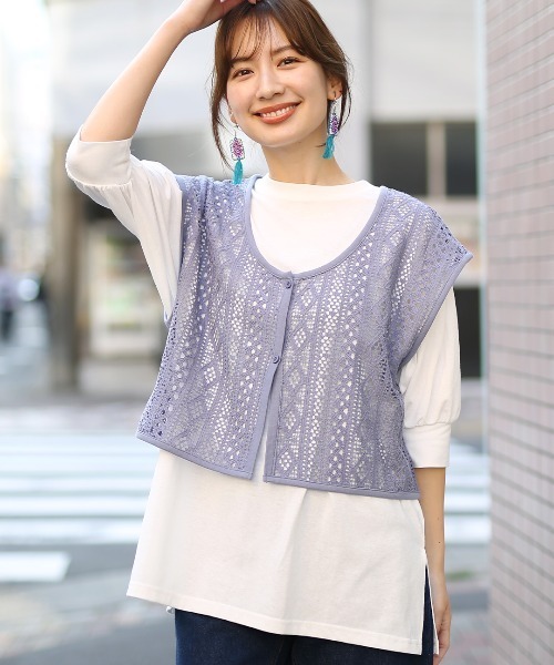 レースベスト×Tシャツセット（アンサンブル）｜チチカカ（チチカカ）