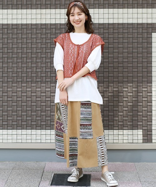 レースベスト×Tシャツセット（アンサンブル）｜チチカカ（チチカカ）