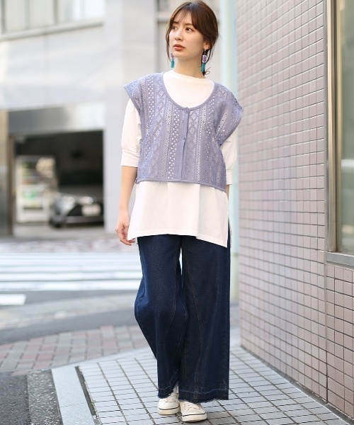 レースベスト×Tシャツセット（アンサンブル）｜チチカカ（チチカカ）